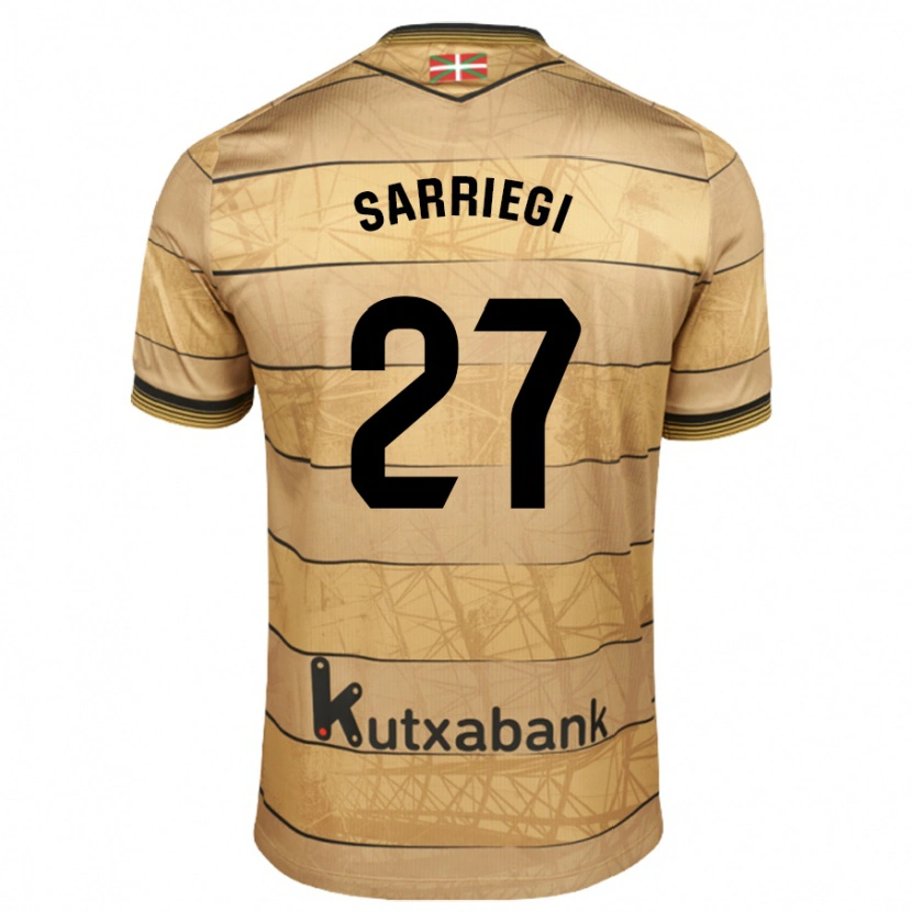 DanxenキッズNora Sarriegi#27ブラウンアウェイシャツ2024/25ジャージーユニフォーム