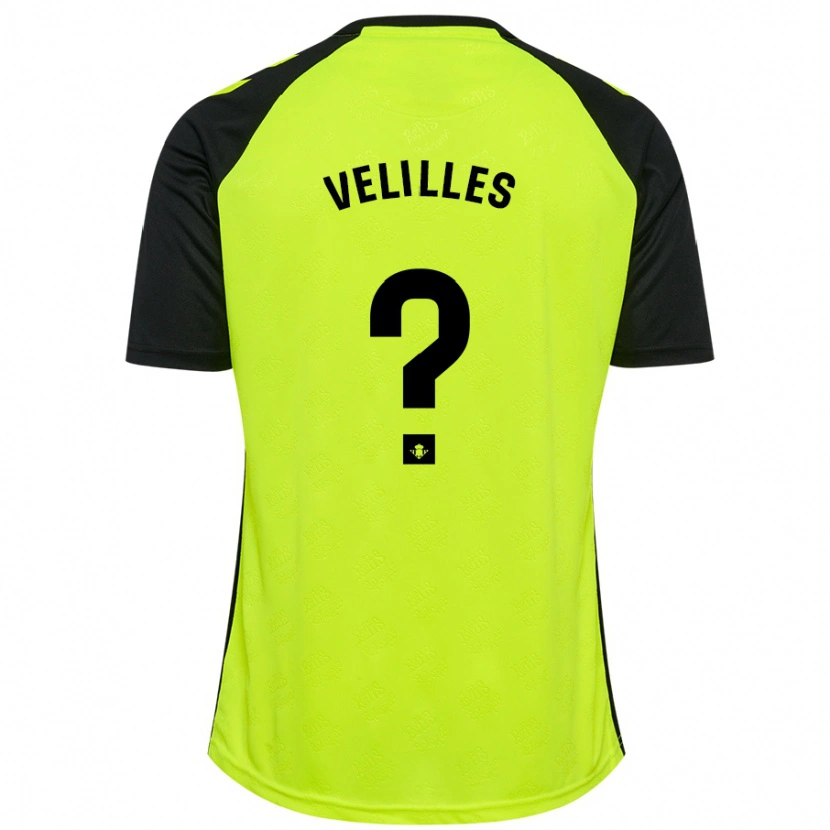 DanxenキッズLuis Velilles#0蛍光黄黒アウェイシャツ2024/25ジャージーユニフォーム