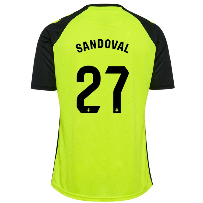 DanxenキッズKeimer Sandoval#27蛍光黄黒アウェイシャツ2024/25ジャージーユニフォーム