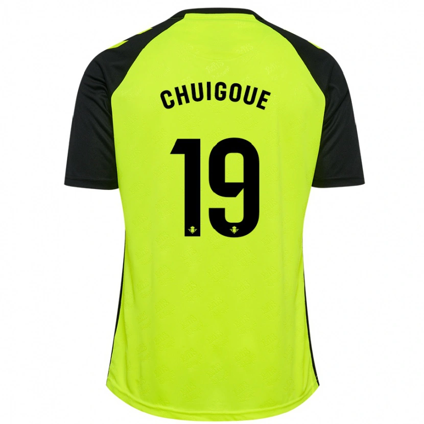 DanxenキッズDorine Chuigoué#19蛍光黄黒アウェイシャツ2024/25ジャージーユニフォーム