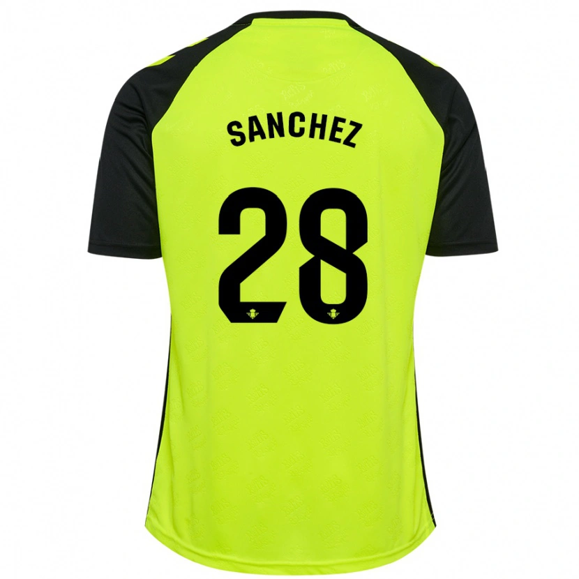 Danxenキッズマリーナ・サンチェス#28蛍光黄黒アウェイシャツ2024/25ジャージーユニフォーム