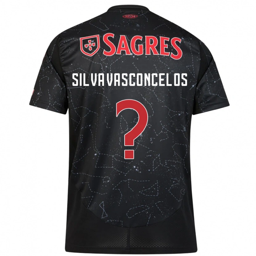 DanxenキッズMartim Silva Vasconcelos#0黒 赤アウェイシャツ2024/25ジャージーユニフォーム