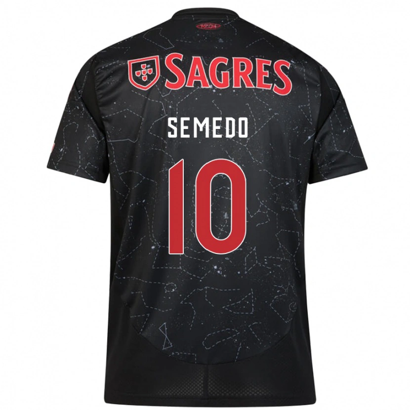 DanxenキッズAndreson Semedo#10黒 赤アウェイシャツ2024/25ジャージーユニフォーム