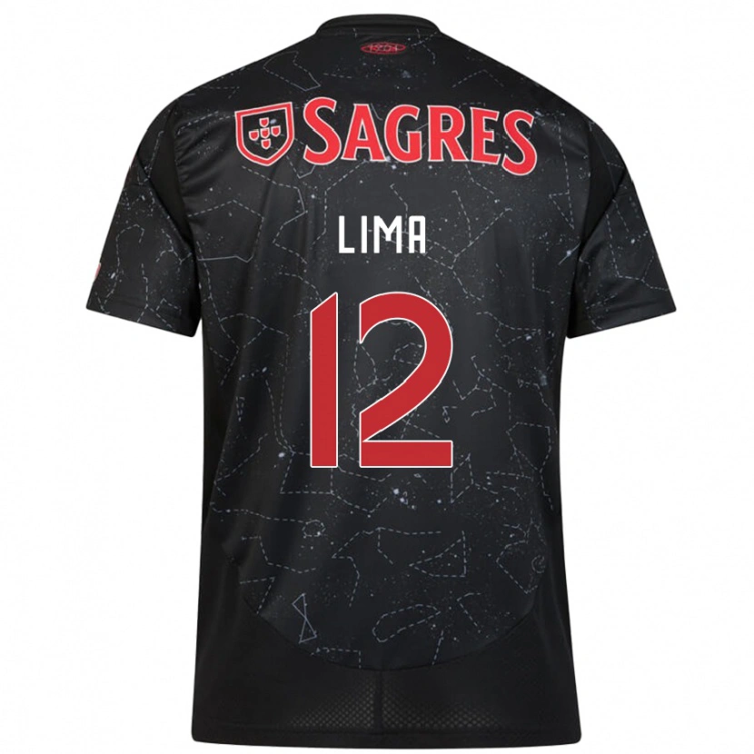 DanxenキッズThaís Lima#12黒 赤アウェイシャツ2024/25ジャージーユニフォーム