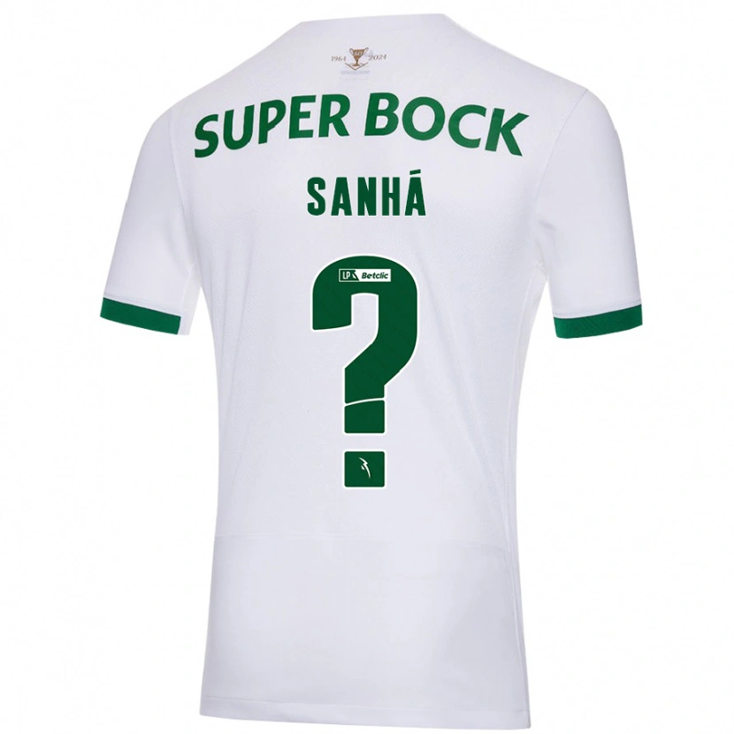 DanxenキッズMicael Sanhá#0白緑アウェイシャツ2024/25ジャージーユニフォーム