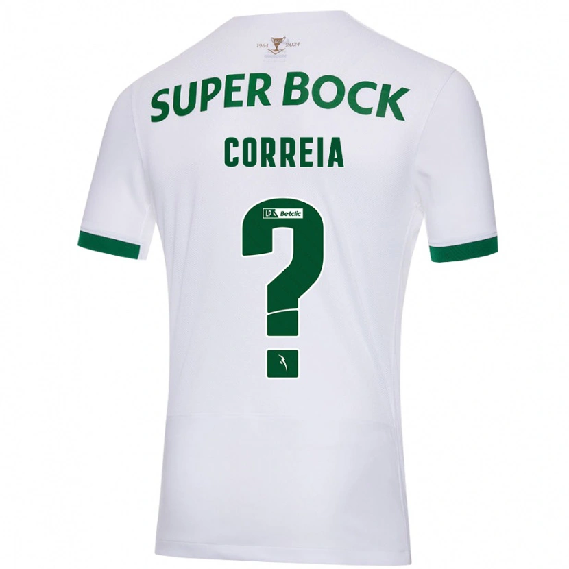 DanxenキッズDuarte Correia#0白緑アウェイシャツ2024/25ジャージーユニフォーム