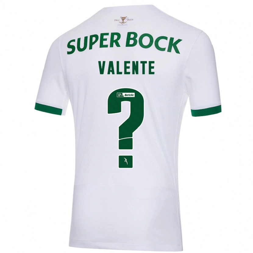 DanxenキッズJoão Valente#0白緑アウェイシャツ2024/25ジャージーユニフォーム