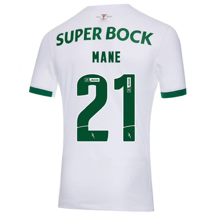 DanxenキッズIsnaba Mané#21白緑アウェイシャツ2024/25ジャージーユニフォーム