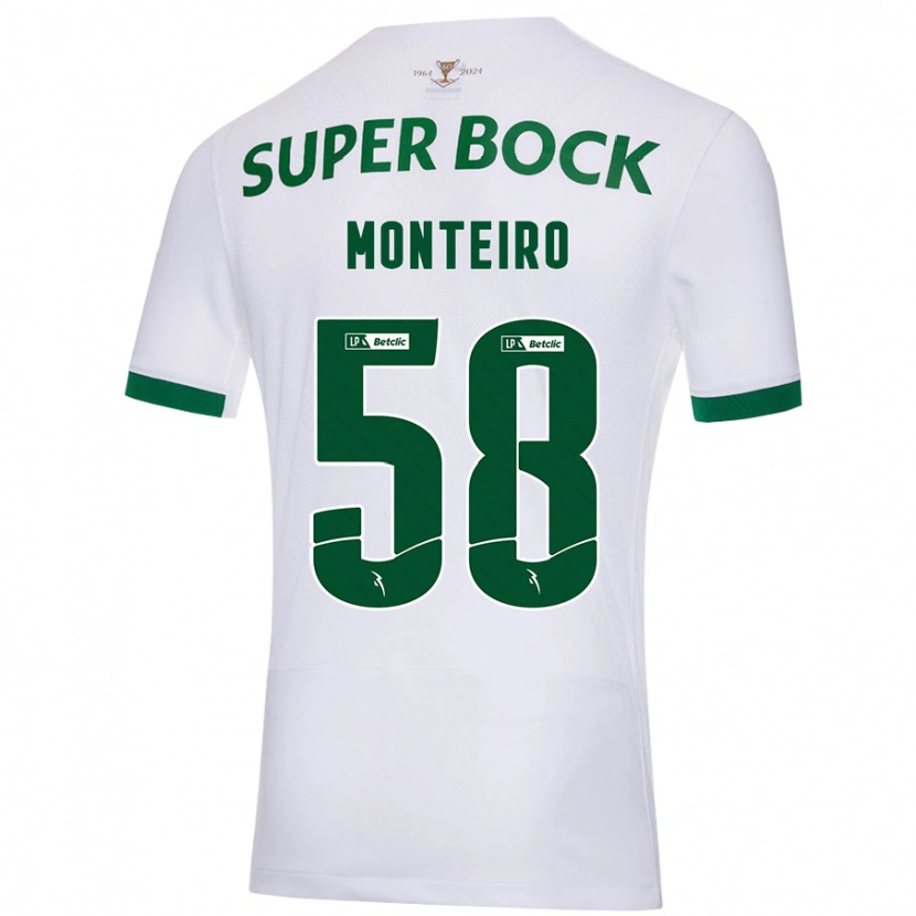 DanxenキッズDavid Monteiro#58白緑アウェイシャツ2024/25ジャージーユニフォーム