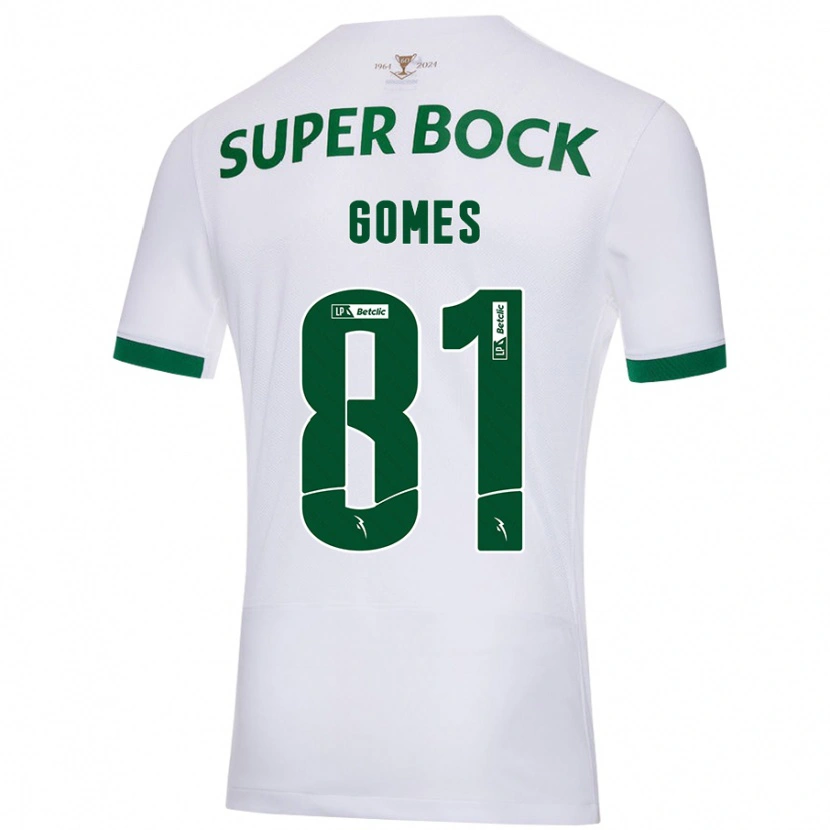 Danxenキッズサルバドール・ゴメス#81白緑アウェイシャツ2024/25ジャージーユニフォーム