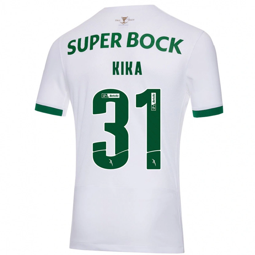 DanxenキッズKika#31白緑アウェイシャツ2024/25ジャージーユニフォーム