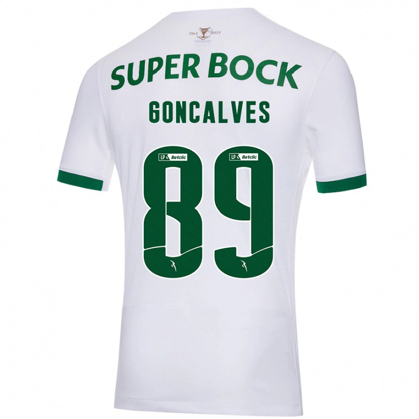 DanxenキッズAndré Gonçalves#89白緑アウェイシャツ2024/25ジャージーユニフォーム