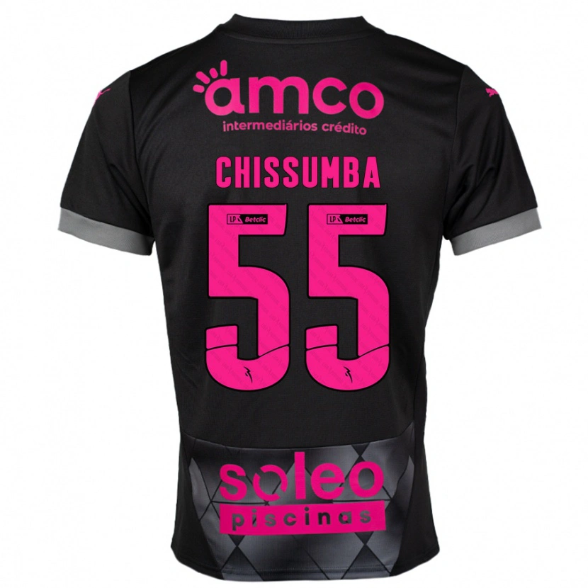 DanxenキッズChissumba#55ブラック ピンクアウェイシャツ2024/25ジャージーユニフォーム