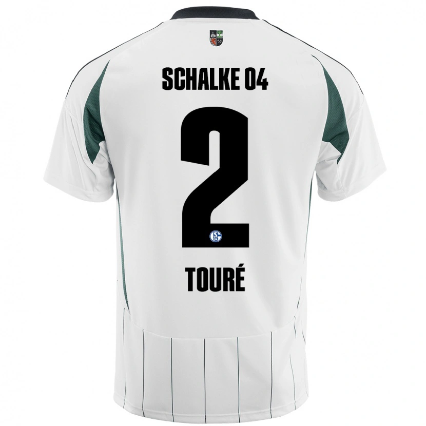DanxenキッズTidiane Touré#2白緑アウェイシャツ2024/25ジャージーユニフォーム