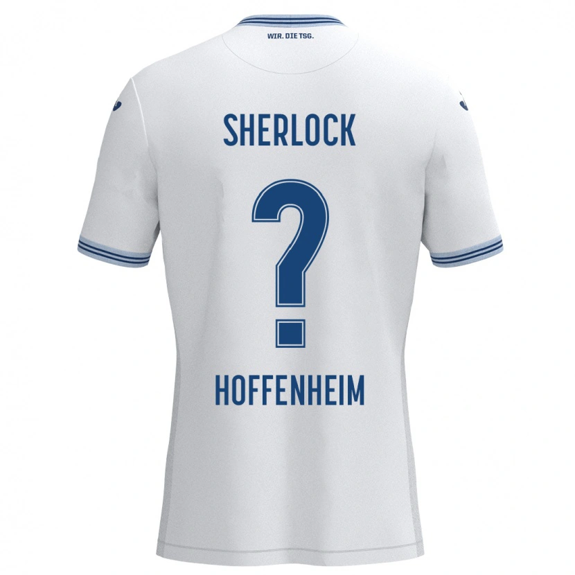 DanxenキッズFinn Sherlock#0ホワイト ブルーアウェイシャツ2024/25ジャージーユニフォーム
