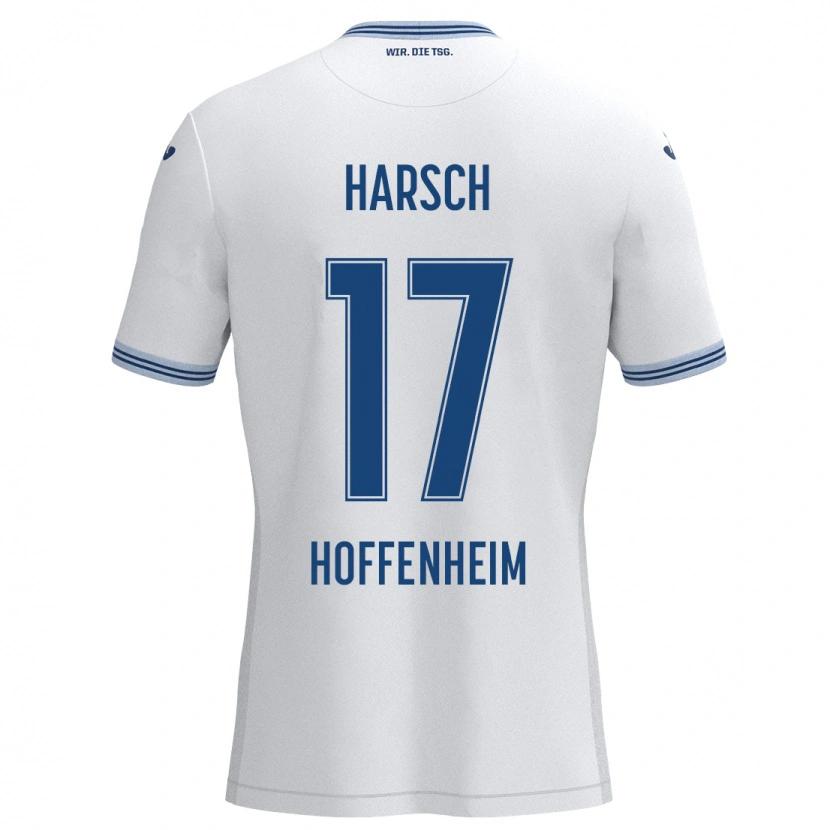 DanxenキッズFranziska Harsch#17ホワイト ブルーアウェイシャツ2024/25ジャージーユニフォーム