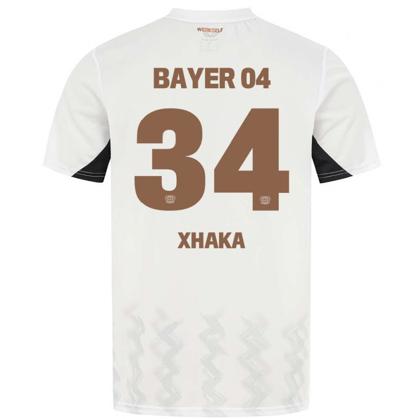 Danxenキッズグラニト・ジャカ#34白 黒アウェイシャツ2024/25ジャージーユニフォーム