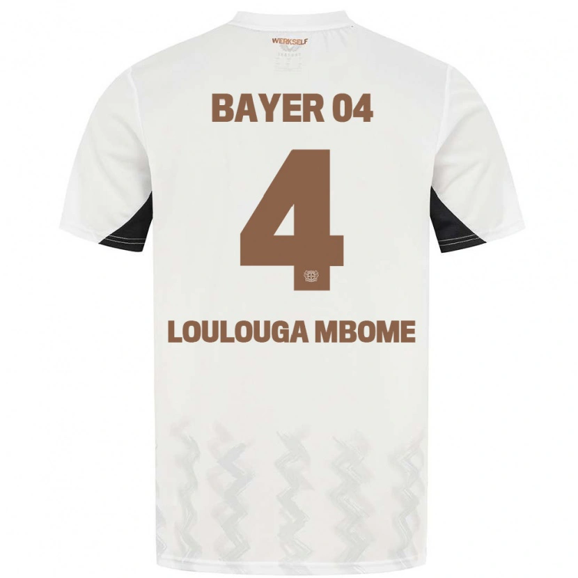 DanxenキッズAdrien Loulouga Mbome#4白 黒アウェイシャツ2024/25ジャージーユニフォーム