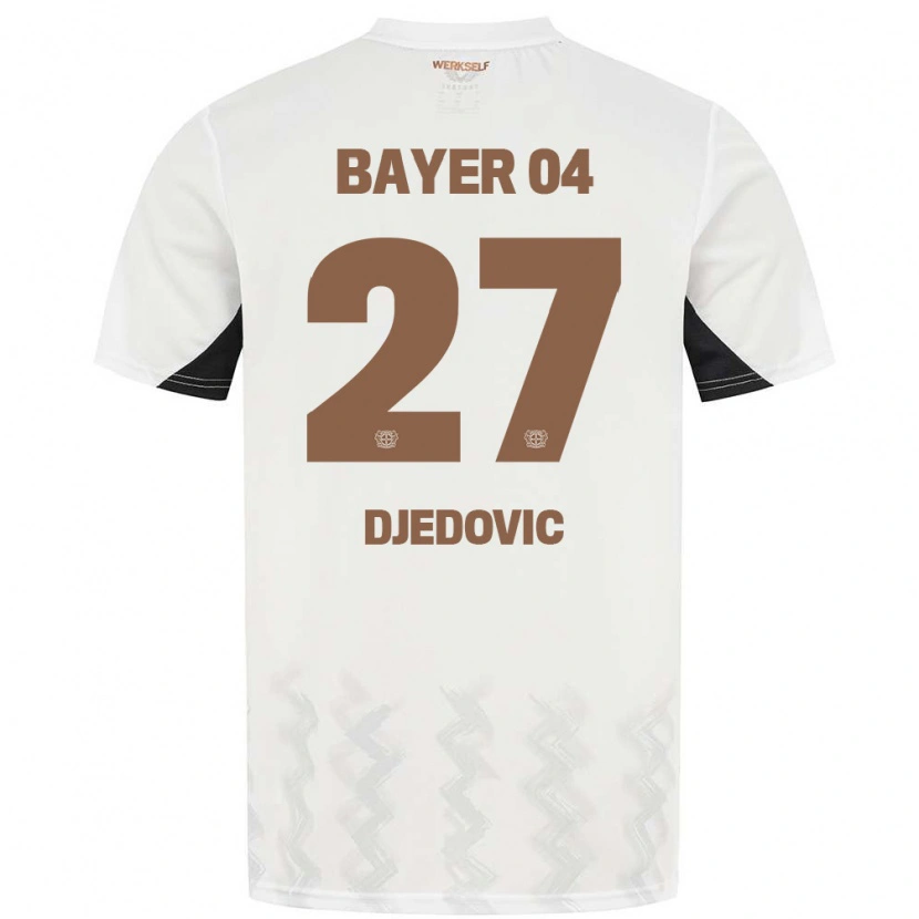 DanxenキッズSeldin Djedovic#27白 黒アウェイシャツ2024/25ジャージーユニフォーム