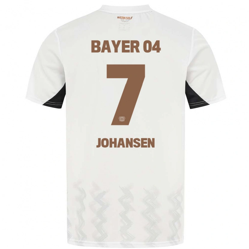 DanxenキッズCecilie Johansen#7白 黒アウェイシャツ2024/25ジャージーユニフォーム