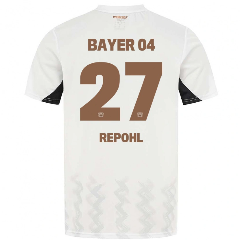 DanxenキッズFriederike Repohl#27白 黒アウェイシャツ2024/25ジャージーユニフォーム