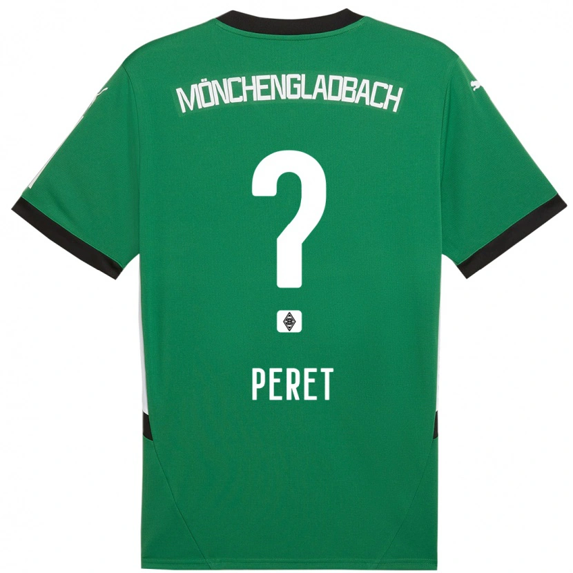 DanxenキッズJakub Peret#0緑 白アウェイシャツ2024/25ジャージーユニフォーム