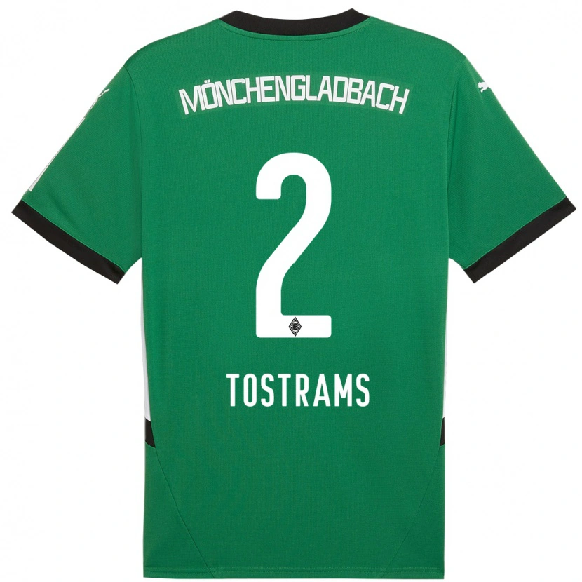 DanxenキッズEva Tostrams#2緑 白アウェイシャツ2024/25ジャージーユニフォーム