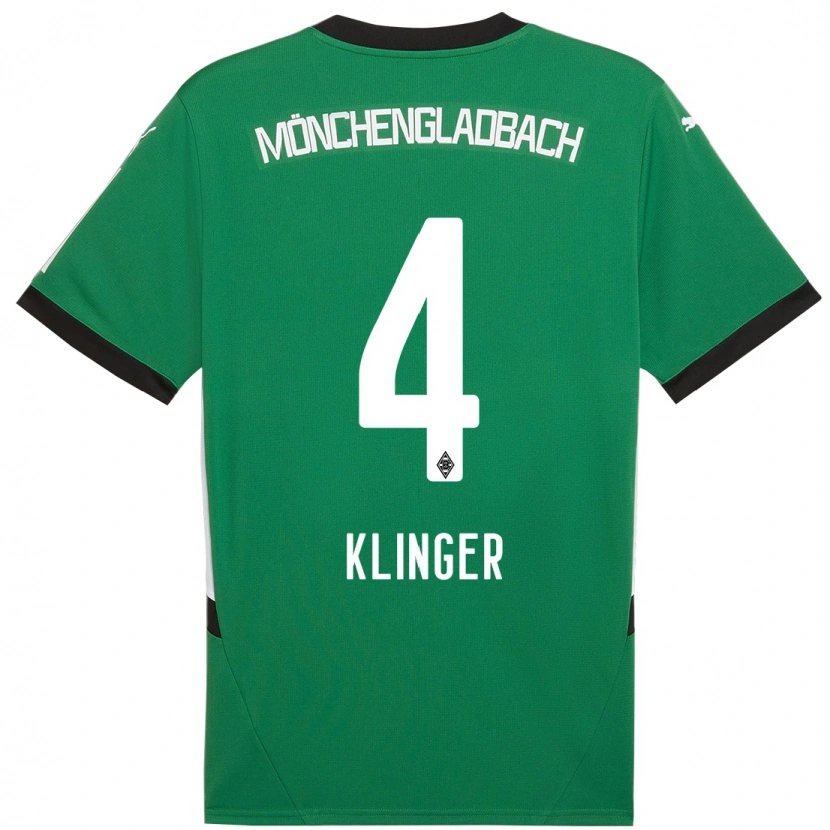 DanxenキッズNina Klinger#4緑 白アウェイシャツ2024/25ジャージーユニフォーム