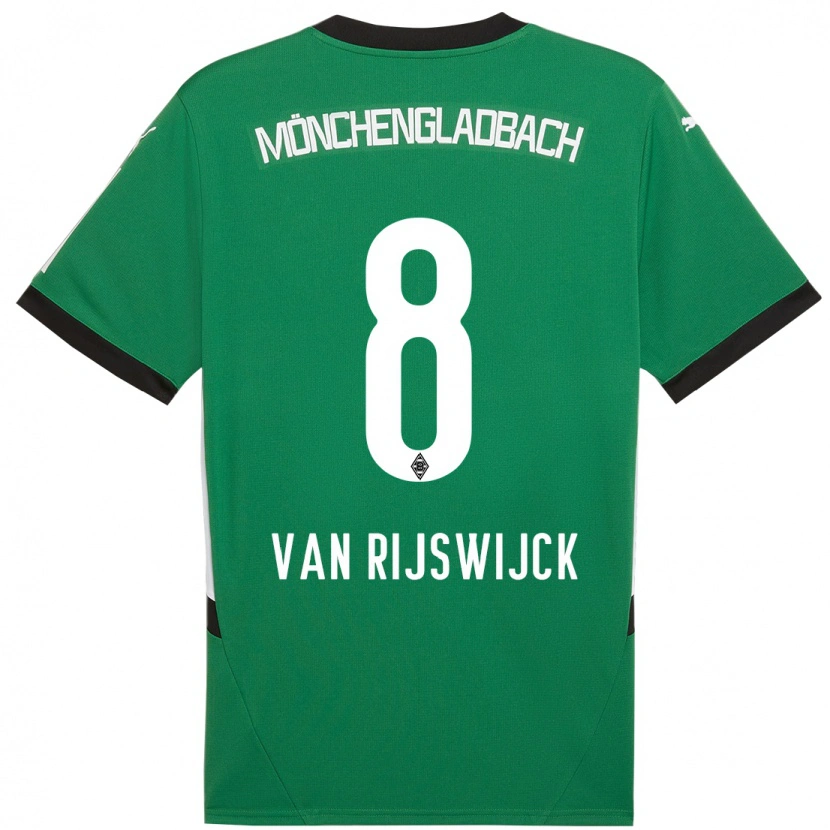 DanxenキッズBritt Van Rijswijck#8緑 白アウェイシャツ2024/25ジャージーユニフォーム