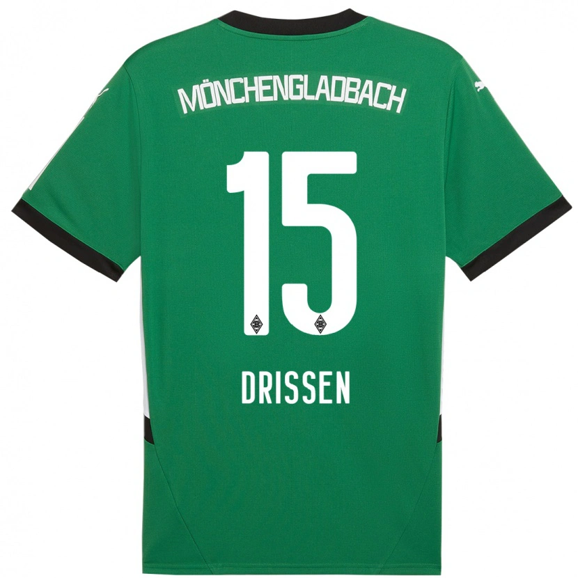 DanxenキッズSam Drissen#15緑 白アウェイシャツ2024/25ジャージーユニフォーム