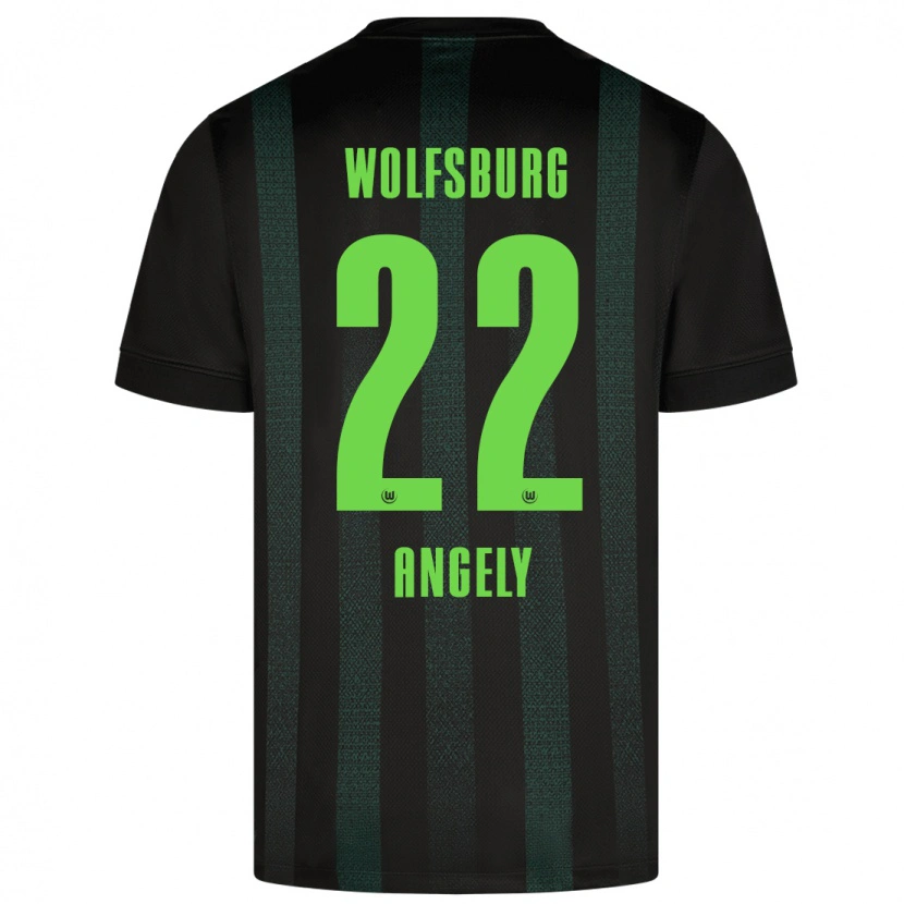 DanxenキッズMathys Angély#22ダークグリーンアウェイシャツ2024/25ジャージーユニフォーム