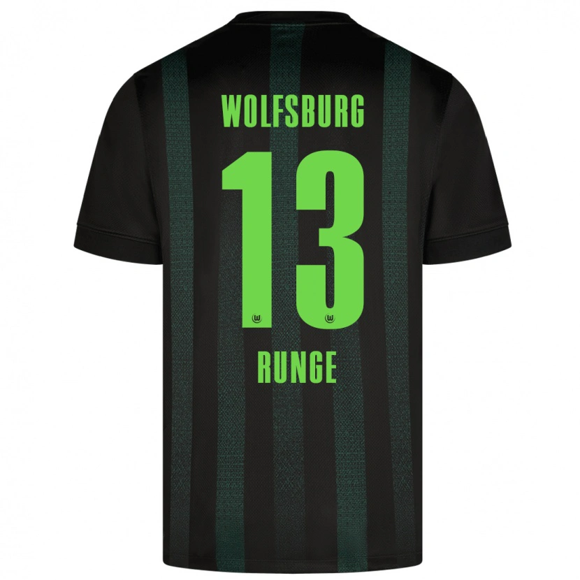 DanxenキッズMads Runge#13ダークグリーンアウェイシャツ2024/25ジャージーユニフォーム