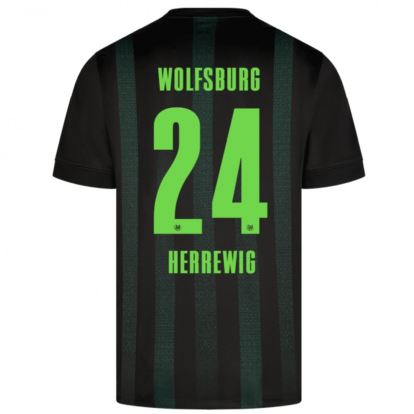 DanxenキッズMax Herrewig#24ダークグリーンアウェイシャツ2024/25ジャージーユニフォーム