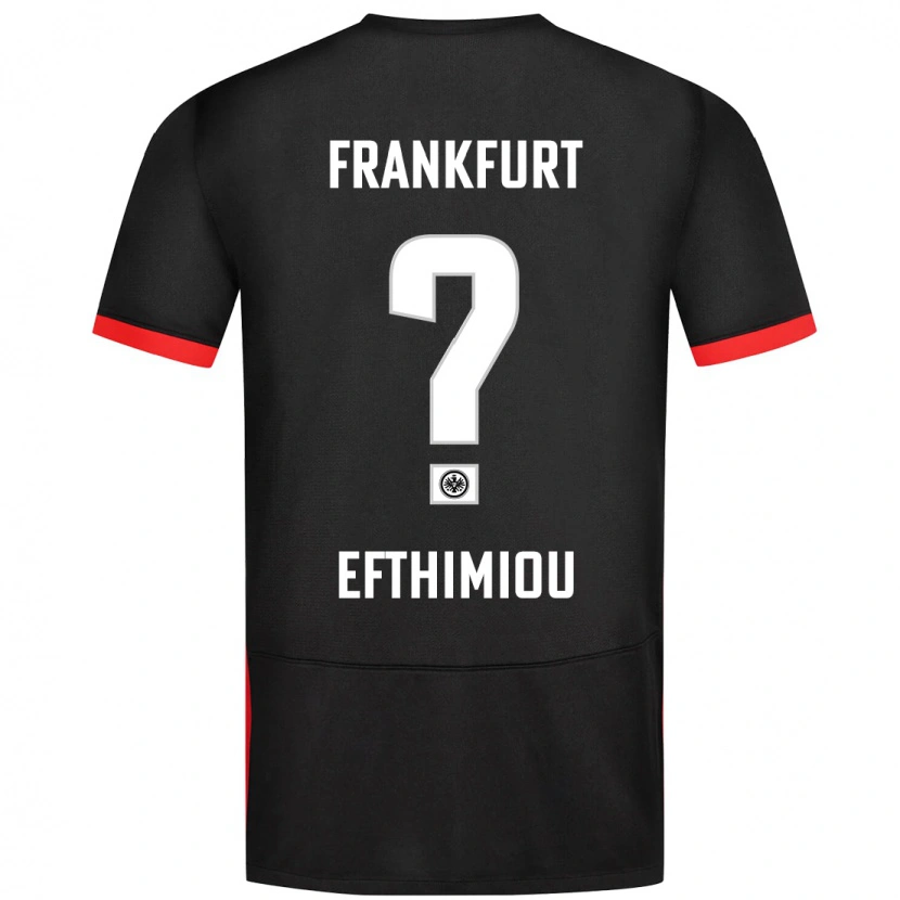 DanxenキッズSissis Efthimiou#0黒アウェイシャツ2024/25ジャージーユニフォーム