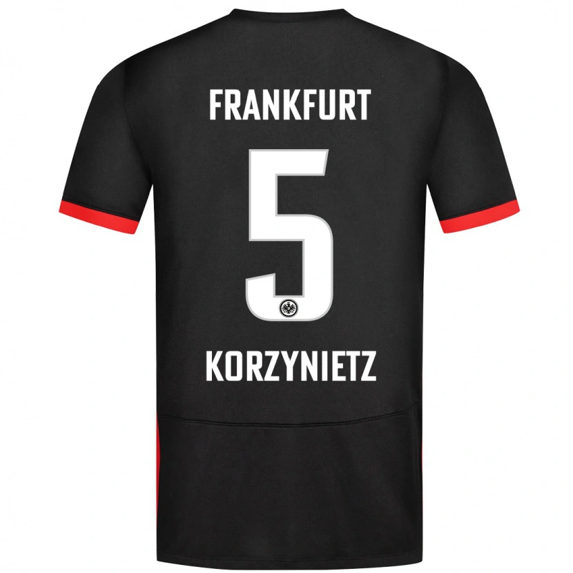 Danxenキッズジェイデン・コージニエツ#5黒アウェイシャツ2024/25ジャージーユニフォーム