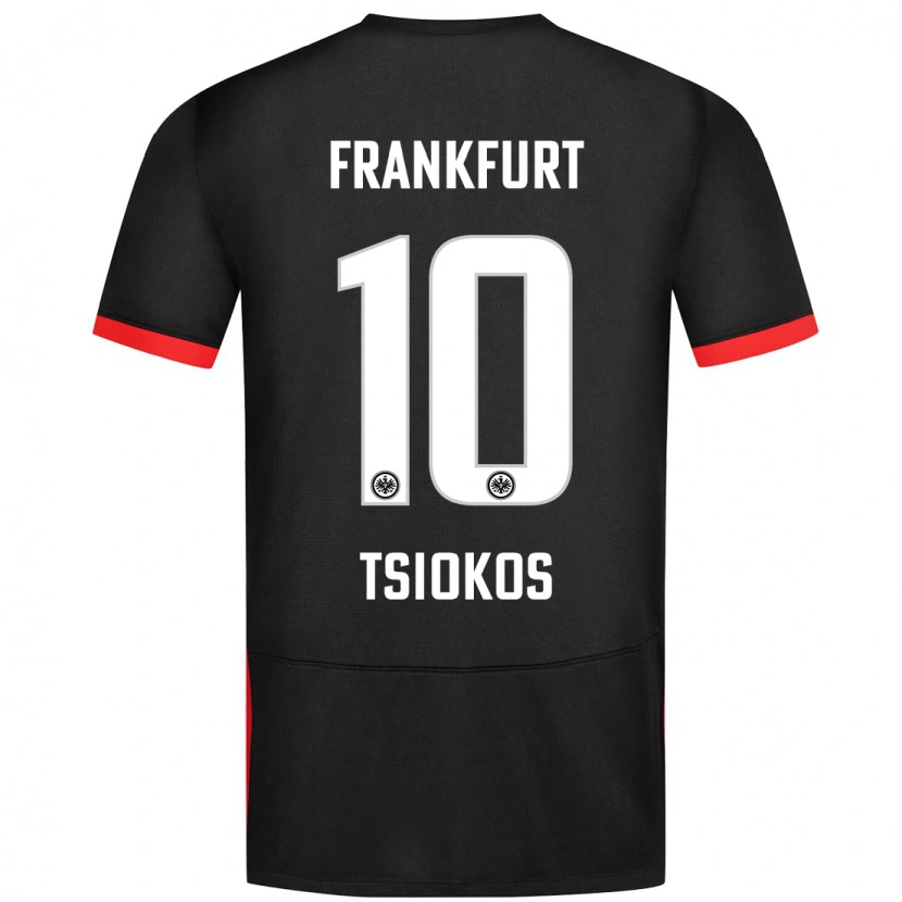Danxenキッズレオニダス・イリアス・ツィオコス#10黒アウェイシャツ2024/25ジャージーユニフォーム