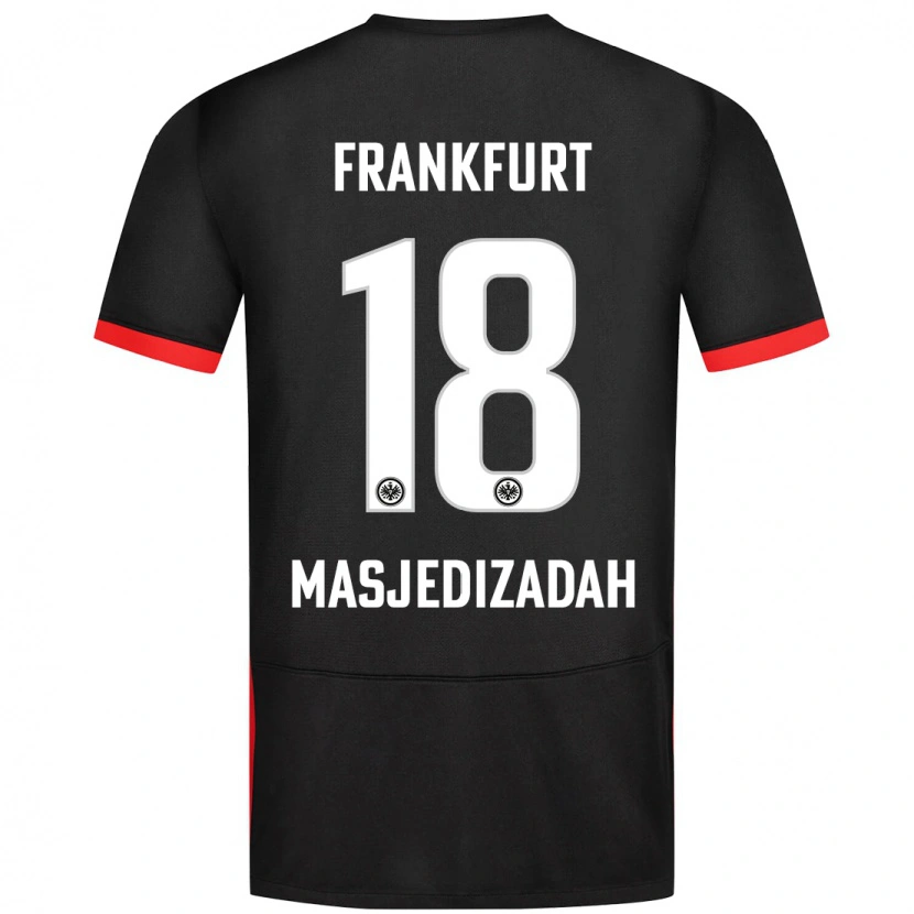 Danxenキッズアボルファズル マスジェディザダ#18黒アウェイシャツ2024/25ジャージーユニフォーム