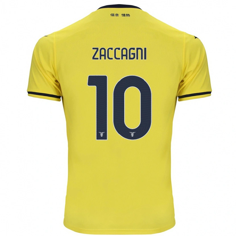 Danxenキッズマッティア・ザッカーニ#10黄アウェイシャツ2024/25ジャージーユニフォーム