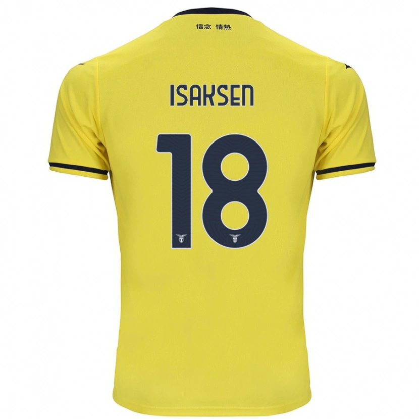 Danxenキッズグスタフ・イサクセン#18黄アウェイシャツ2024/25ジャージーユニフォーム