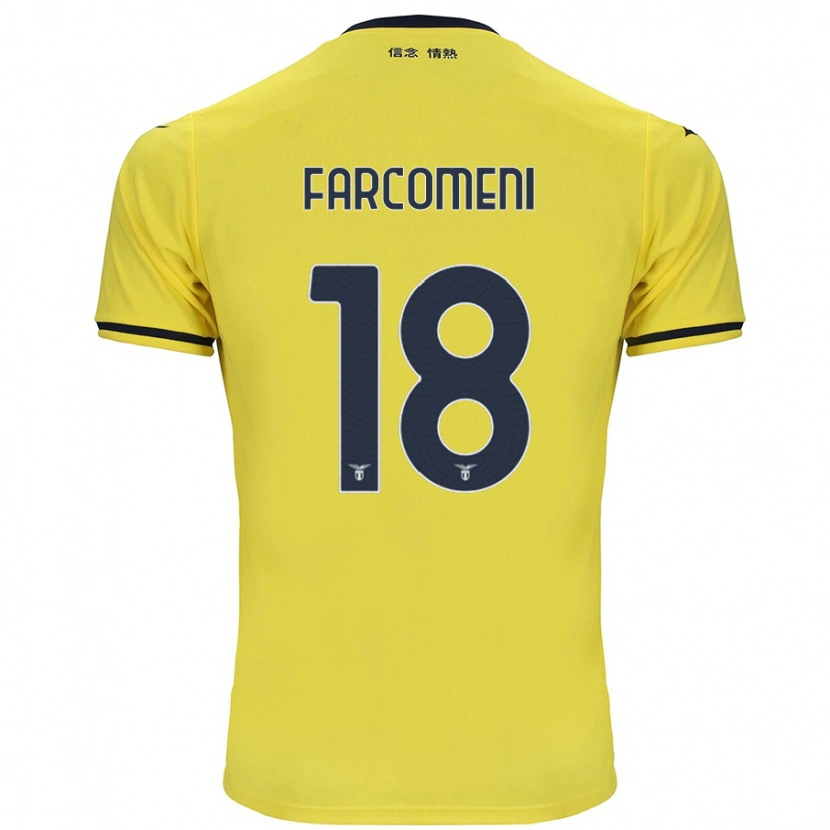 Danxenキッズヴァレリオ・ファルコメニ#18黄アウェイシャツ2024/25ジャージーユニフォーム