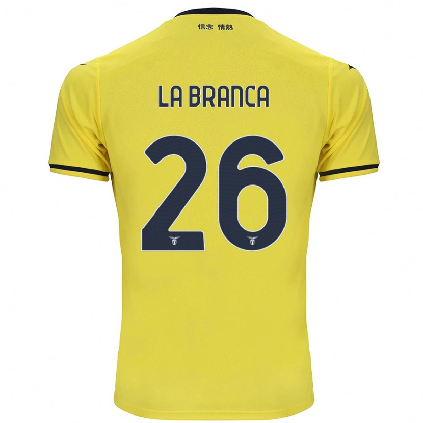 DanxenキッズRuggero La Branca#26黄アウェイシャツ2024/25ジャージーユニフォーム
