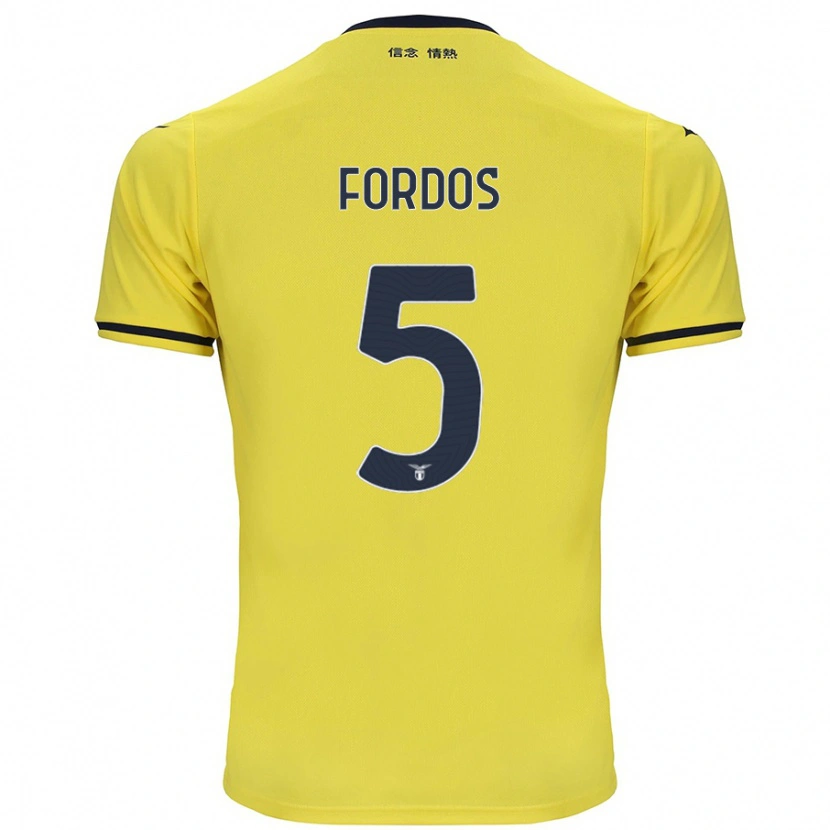 DanxenキッズBeatrix Fordos#5黄アウェイシャツ2024/25ジャージーユニフォーム