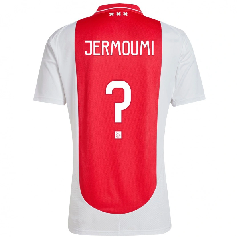 DanxenメンズDiyae Jermoumi#0赤 白ホームシャツ2024/25ジャージーユニフォーム