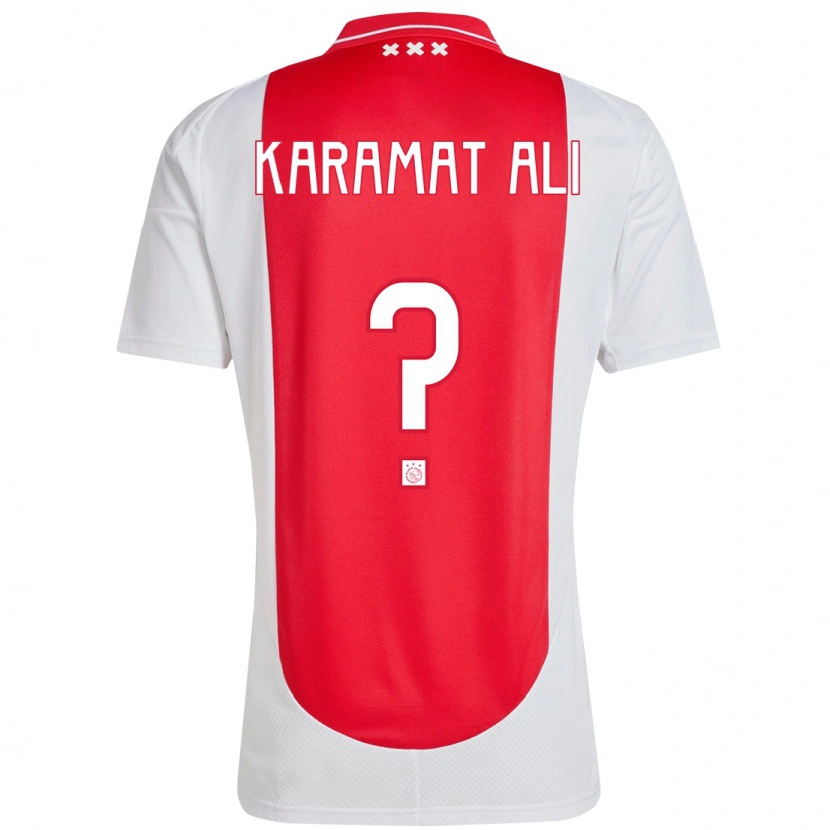 DanxenメンズYaïr Karamat Ali#0赤 白ホームシャツ2024/25ジャージーユニフォーム