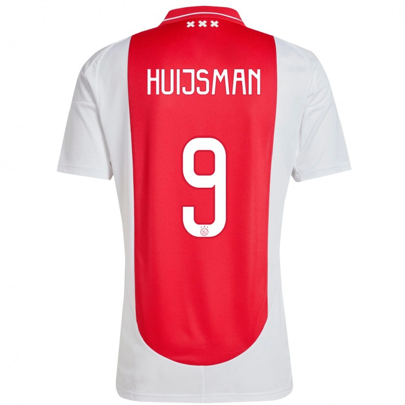 DanxenメンズMitchi Huijsman#9赤 白ホームシャツ2024/25ジャージーユニフォーム