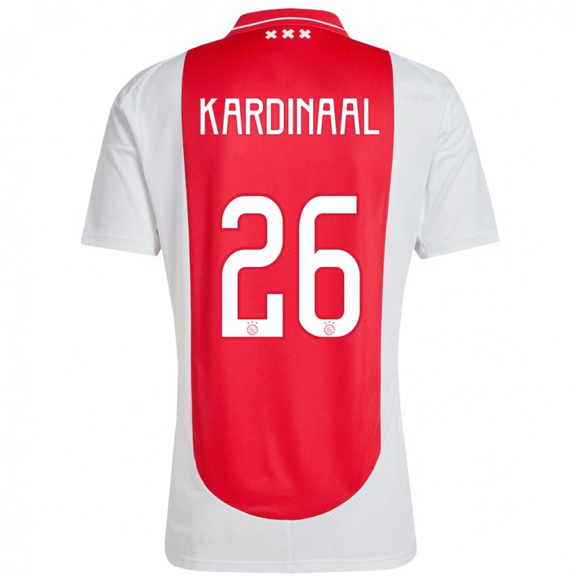 DanxenメンズIsa Kardinaal#26赤 白ホームシャツ2024/25ジャージーユニフォーム