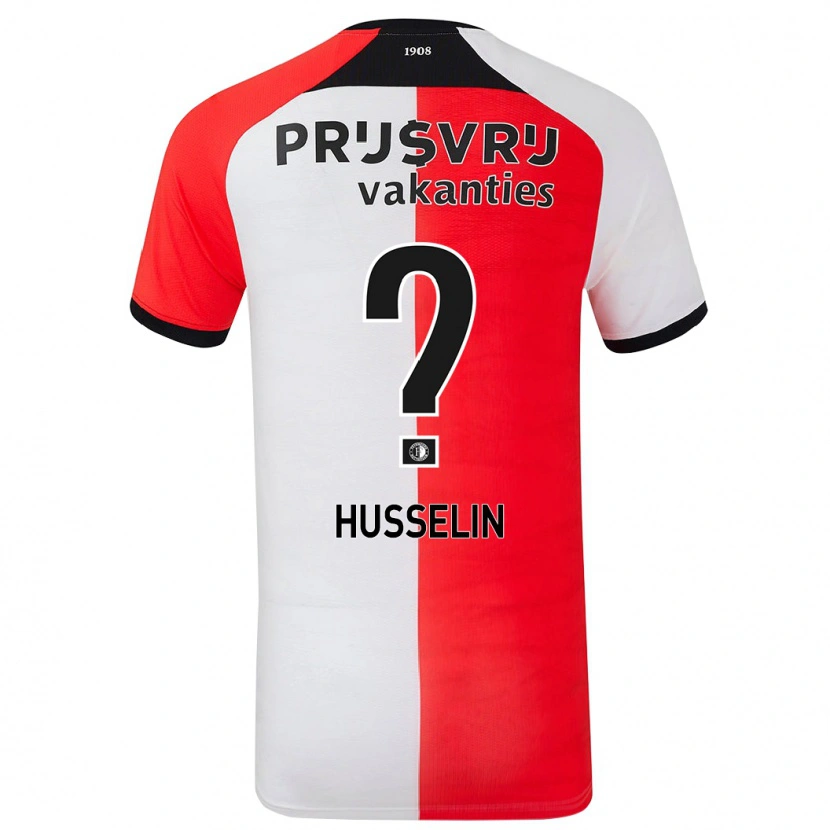 DanxenメンズMatéo Husselin#0赤 白ホームシャツ2024/25ジャージーユニフォーム