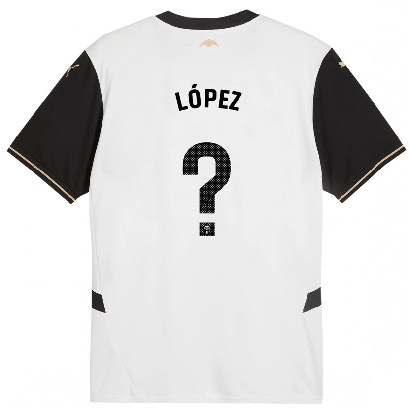 DanxenメンズPablo López#0白 黒ホームシャツ2024/25ジャージーユニフォーム