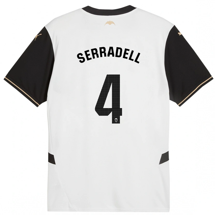 DanxenメンズÁlex Serradell#4白 黒ホームシャツ2024/25ジャージーユニフォーム