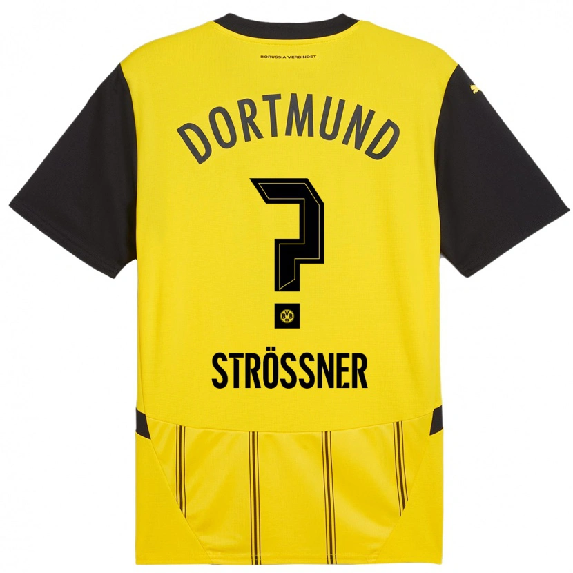 DanxenメンズLenni Strößner#0黄 黒ホームシャツ2024/25ジャージーユニフォーム